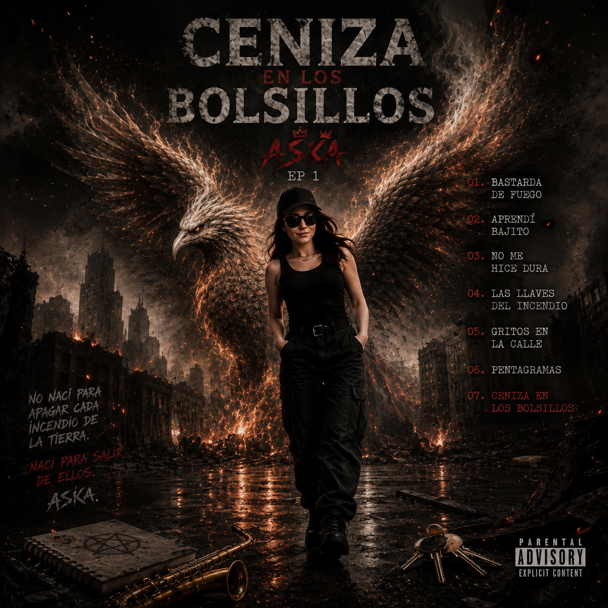 Portada del EP 1: Ceniza en los bolsillos
